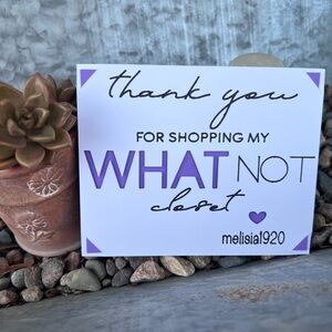 24/24 What Not Thank You Personalized Cards